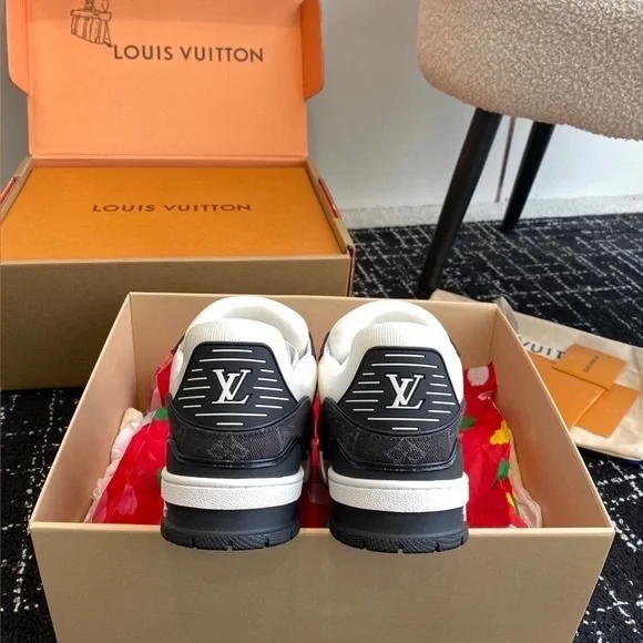 Louis Vuitton Black and White Sneakers
